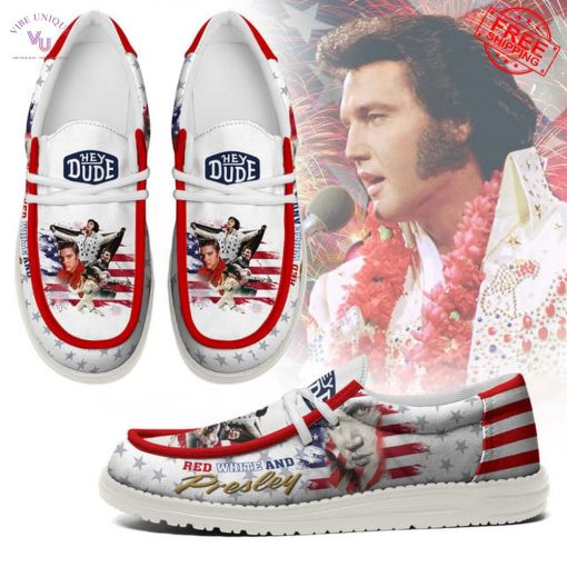 Elvis Presley Red White Blue Limited Hey Dude Shoes
