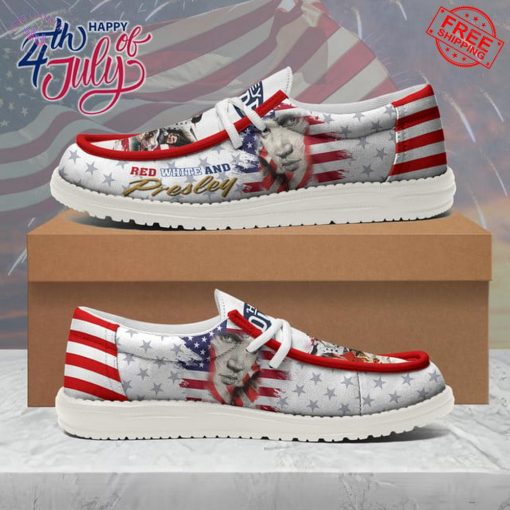 Elvis Presley Red White Blue Limited Hey Dude Shoes