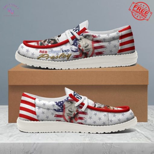 Elvis Presley Red White Blue Limited Hey Dude Shoes