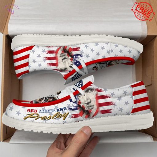 Elvis Presley Red White Blue Limited Hey Dude Shoes