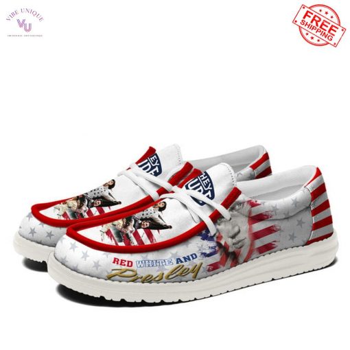 Elvis Presley Red White Blue Limited Hey Dude Shoes