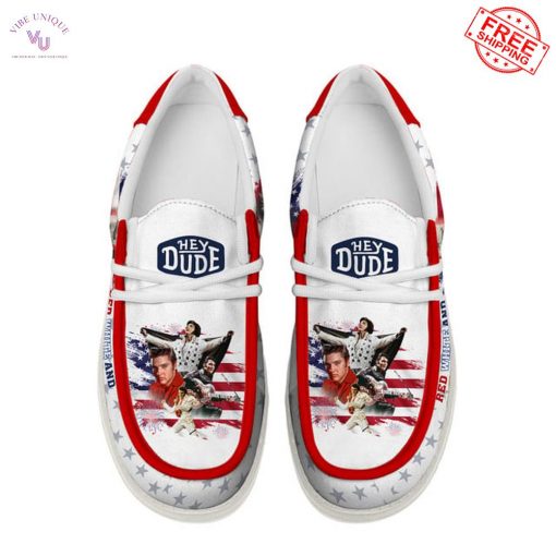 Elvis Presley Red White Blue Limited Hey Dude Shoes