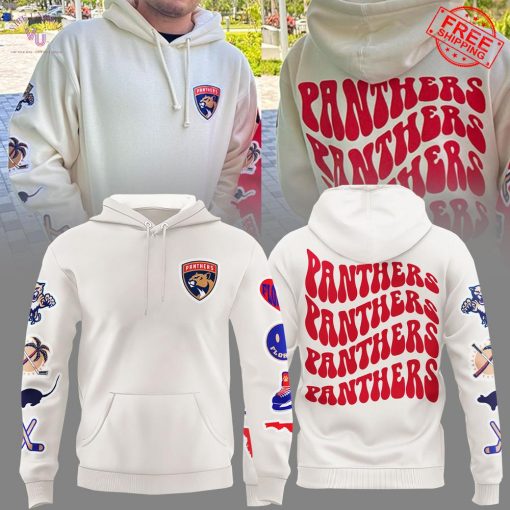 Florida Panthers Logo Shield Limited Cream Hoodie