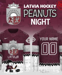IIHF Latvia Hockey Peanut Night Personalized Limited Hockey Jersey