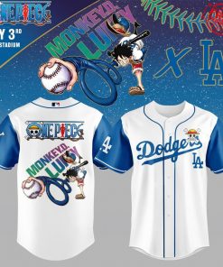 Los Angeles Dodgers x One Piece Monkey D. Luffy 2025 Limited Baseball Jersey