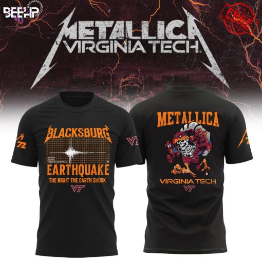 Metallica Blacksburg Earthquake 2025 Special Shirt Collection