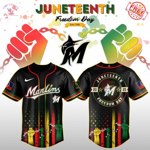Miami Marlins x Juneteenth Freedom Day 2025 Special Jersey