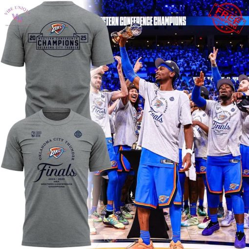 NBA Oklahoma City Thunder Western Conference Finals Champions 2025 Limited Merch Collection