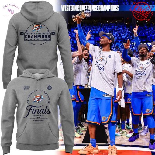 NBA Oklahoma City Thunder Western Conference Finals Champions 2025 Limited Merch Collection