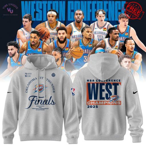 OKC Thunder NBA Western Conference Champions Final 2025 Limited Merch Collection
