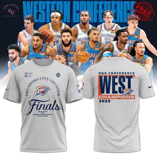 OKC Thunder NBA Western Conference Champions Final 2025 Limited Merch Collection