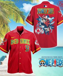 One Piece x Boston Red Sox 2025 Special Hawaiian Shirt
