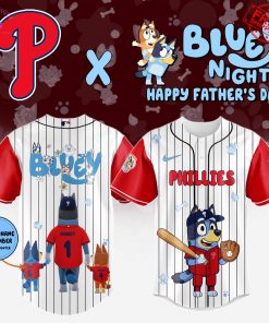 Philadelphia Phillies Bluey Night Happy Father’s Day 2025 Limited Jersey