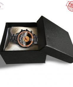 Porsche Wood Carbin Custom Name Limited Stainless Steel Watch