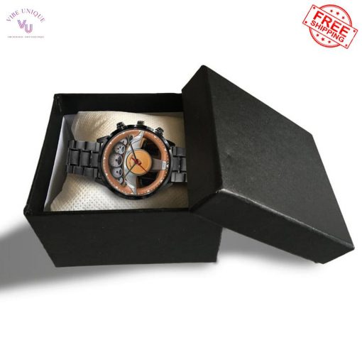 Porsche Wood Carbin Custom Name Limited Stainless Steel Watch