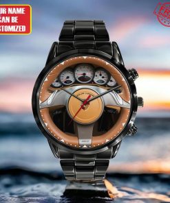 Porsche Wood Carbin Custom Name Limited Stainless Steel Watch 5 2