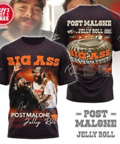 Post Malone Jelly Roll Big Ass Stadium Tour 2025 Special Merch Collection