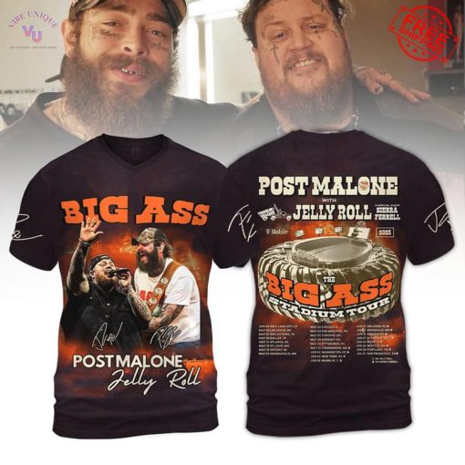 Post Malone Jelly Roll Big Ass Stadium Tour 2025 Special Merch Collection
