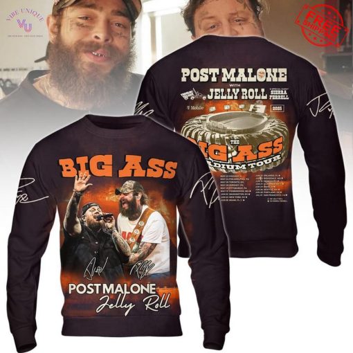 Post Malone Jelly Roll Big Ass Stadium Tour 2025 Special Merch Collection