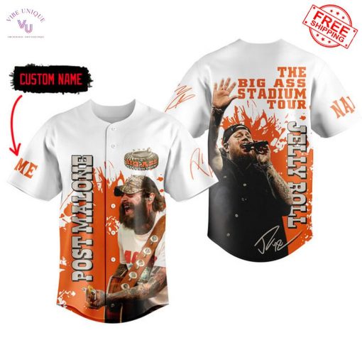 Posty x Jelly The Big Ass Stadium Tour Custom Name Special Baseball Jersey