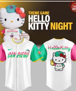San Diego Padres Hello Kitty Night 2025 Sweet Style Kitty Charm Limited Baseball Jersey