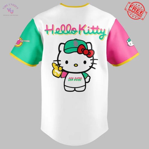 San Diego Padres Hello Kitty Night 2025 Sweet Style Kitty Charm Limited Baseball Jersey
