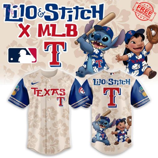 Texas Rangers Lilo & Stitch 2025 Limited Baseball Jersey