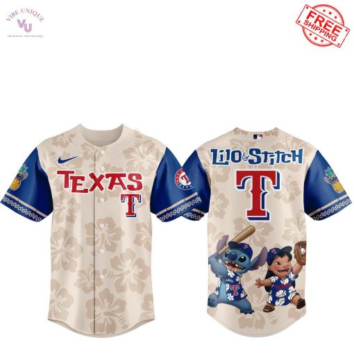 Texas Rangers Lilo & Stitch 2025 Limited Baseball Jersey