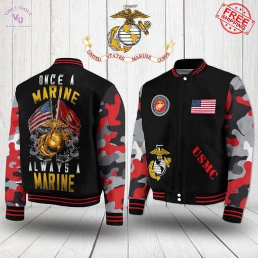 USMC Once A Marine Always A Marine Special Baseball Jacket
