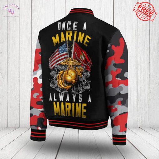 USMC Once A Marine Always A Marine Special Baseball Jacket