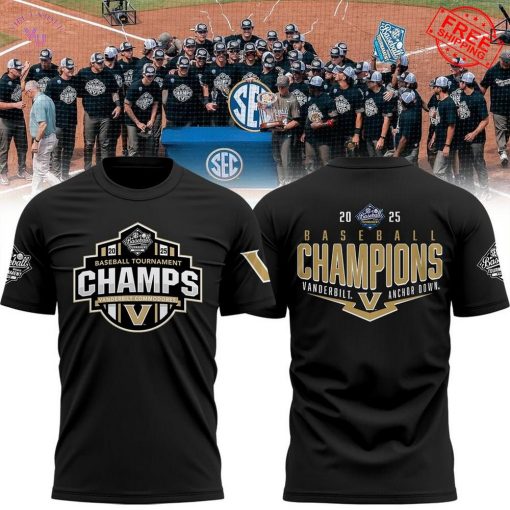Vanderbilt Commodores SEC Baseball 2025 Champions Limited Merch Collection