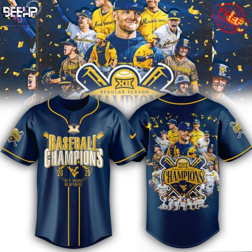 West Virginia Mountaineers Big 12 Champions 2025 Limited Jersey