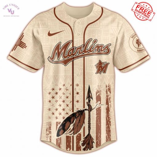 2025 Miami Marlins x Native American Heritage Limited Baseball Jersey