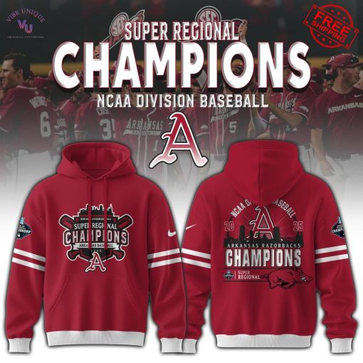 Arkansas Razorbacks Super Regional Champions 2025 Limited Merch Collection