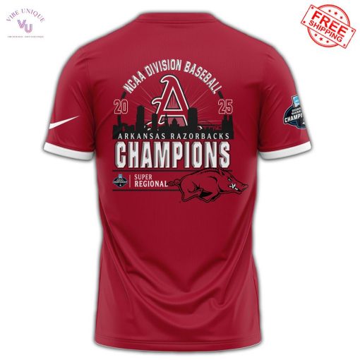 Arkansas Razorbacks Super Regional Champions 2025 Limited Merch Collection
