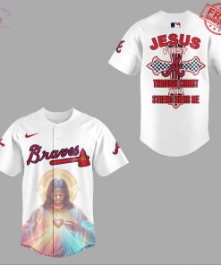 Atlanta Braves Jesus First Limited Baseball Jersey