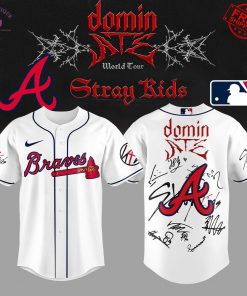 Atlanta Braves Stray Kids Domin ATE World Tour 2025 Limited Baseball Jersey