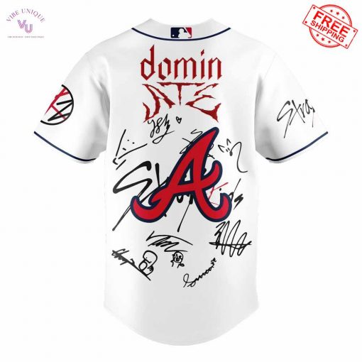 Atlanta Braves Stray Kids Domin ATE World Tour 2025 Limited Baseball Jersey