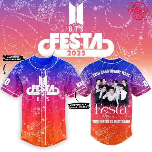 BTS Festa 2025 Time For Us To Meet Again Personalized Limited Baseball Jersey