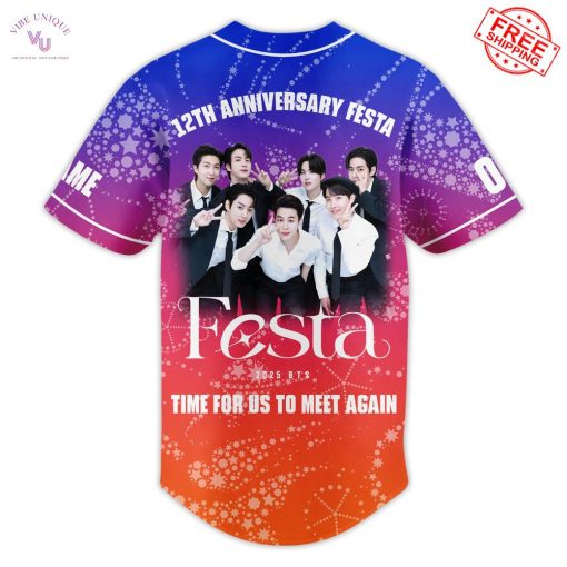BTS Festa 2025 Time For Us To Meet Again Personalized Limited Baseball Jersey