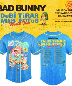 Bad Bunny Debi Tirar Mas Fotos World Tour 2026 Limited Baseball Jersey