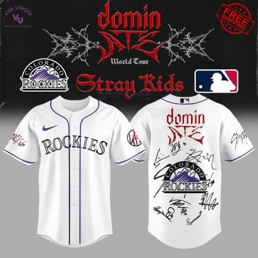 Colorado Rockies x Stray Kids dominATE World Tour 2025 Limited Baseball Jersey