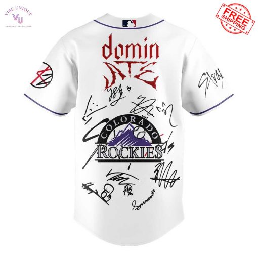Colorado Rockies x Stray Kids dominATE World Tour 2025 Limited Baseball Jersey