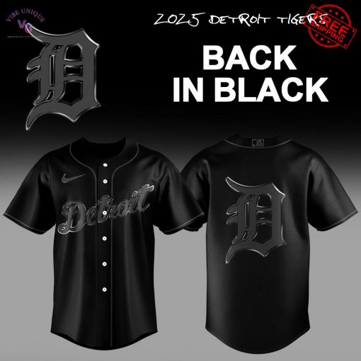 Detroit Tigers 2025 Back In Black Limited Baseball Jersey