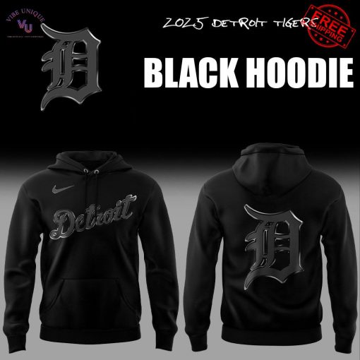 Detroit Tigers Back In Black 2025 Limited Hoodie