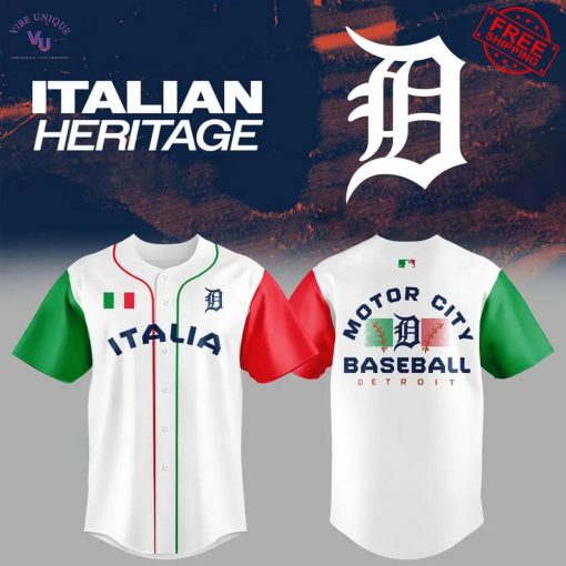 Detroit Tigers Motor City Italian Heritage 2025 Limited Baseball Jersey