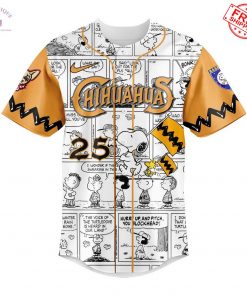 El Paso Chihuahuas 75th Anniversary Of Peanuts Special Baseball Jersey