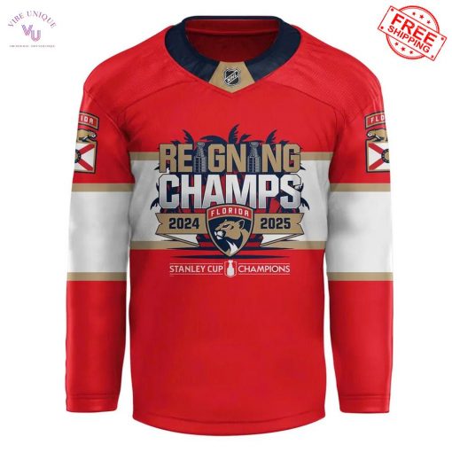 Florida Panthers Stanley Cup 2025 Champions Limited Hockey Jersey