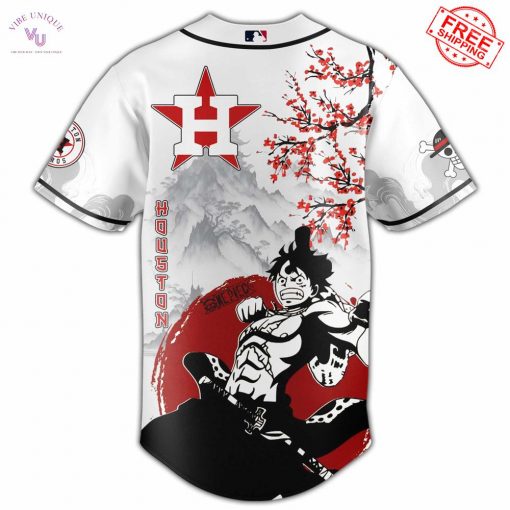 Houston Astros x One Piece Peach Blossom 2025 Limited Baseball Jersey