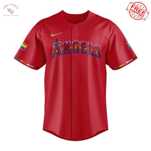 LA Angels Pride Night 2025 Limited Red Baseball Jersey